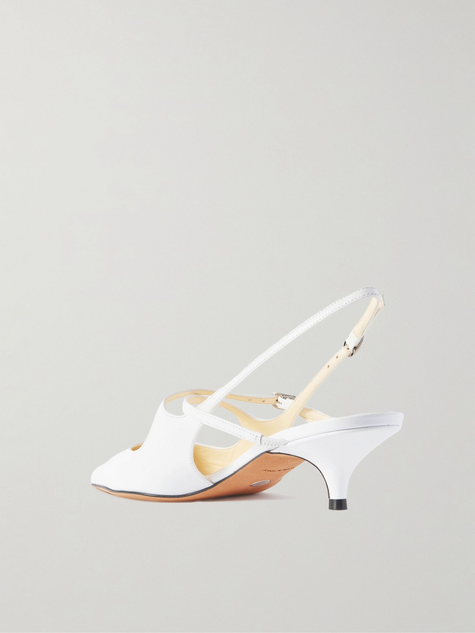Slash leather slingback pumps White - 3