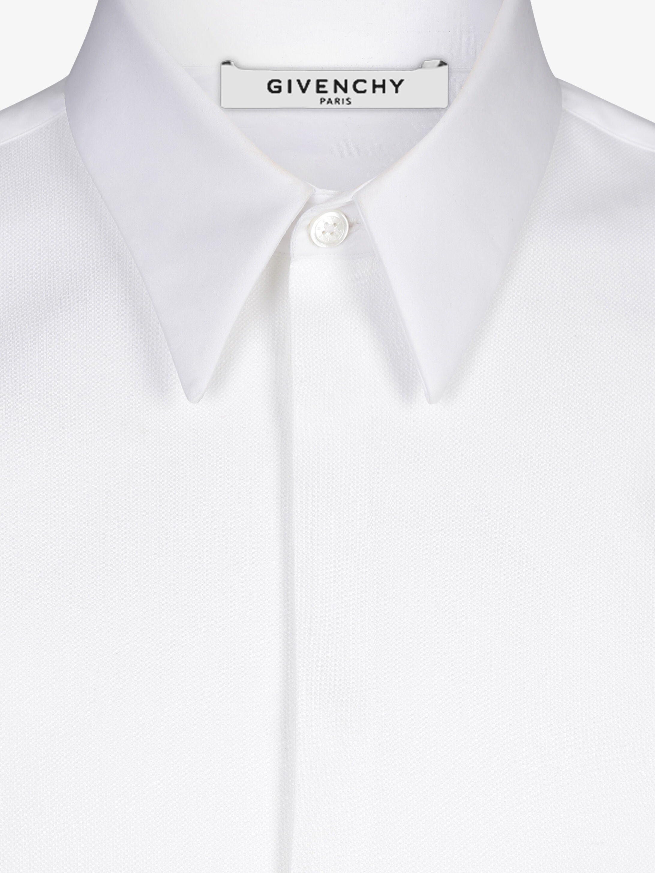 GIVENCHY slim fit embroidered plastron shirt - 6