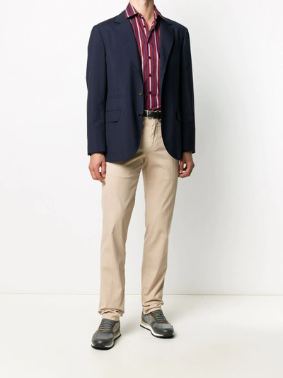 Etro vertical stripe logo embroidered shirt outlook