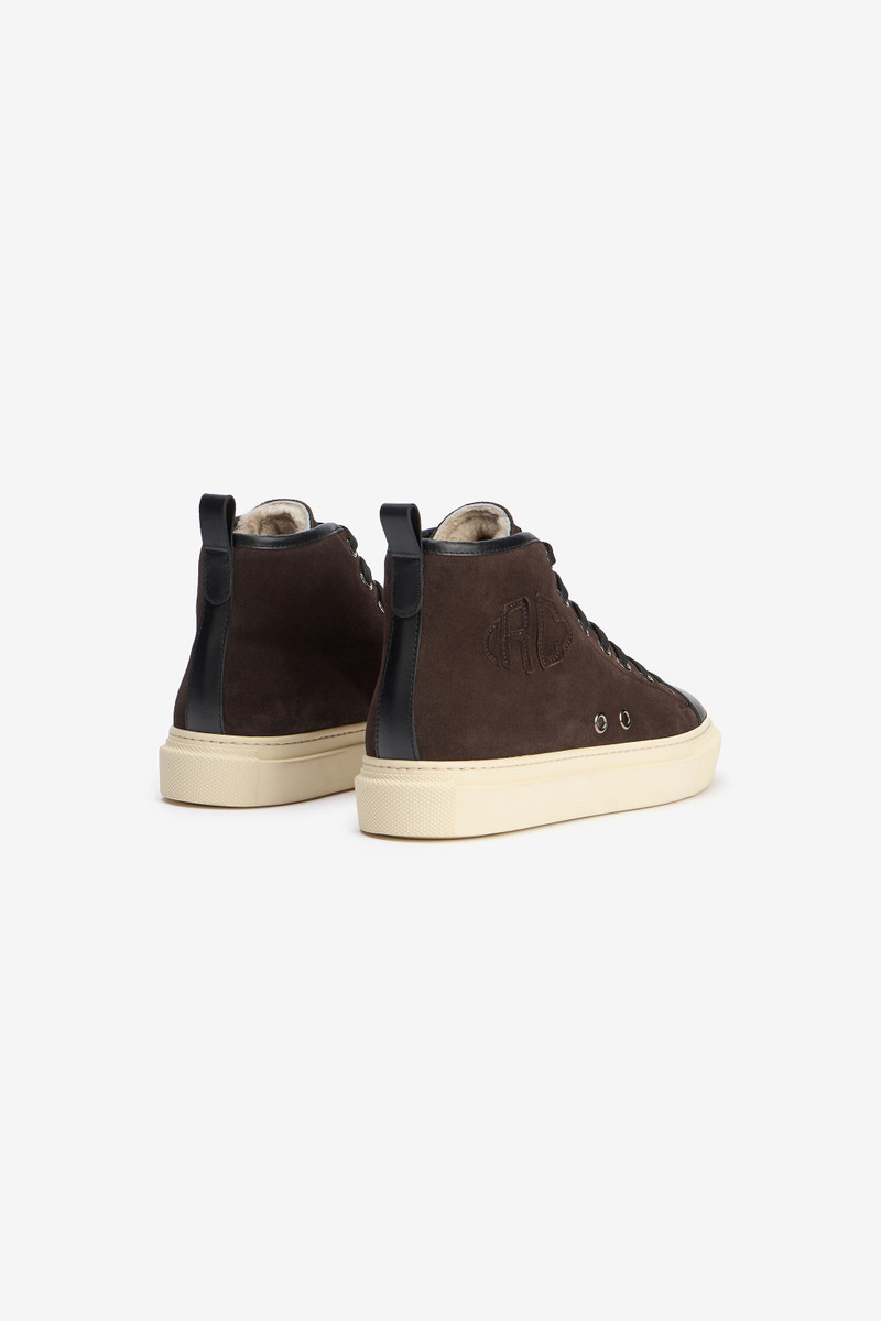Roberto Cavalli High-top sneakers chocolate with RC monogram outlook