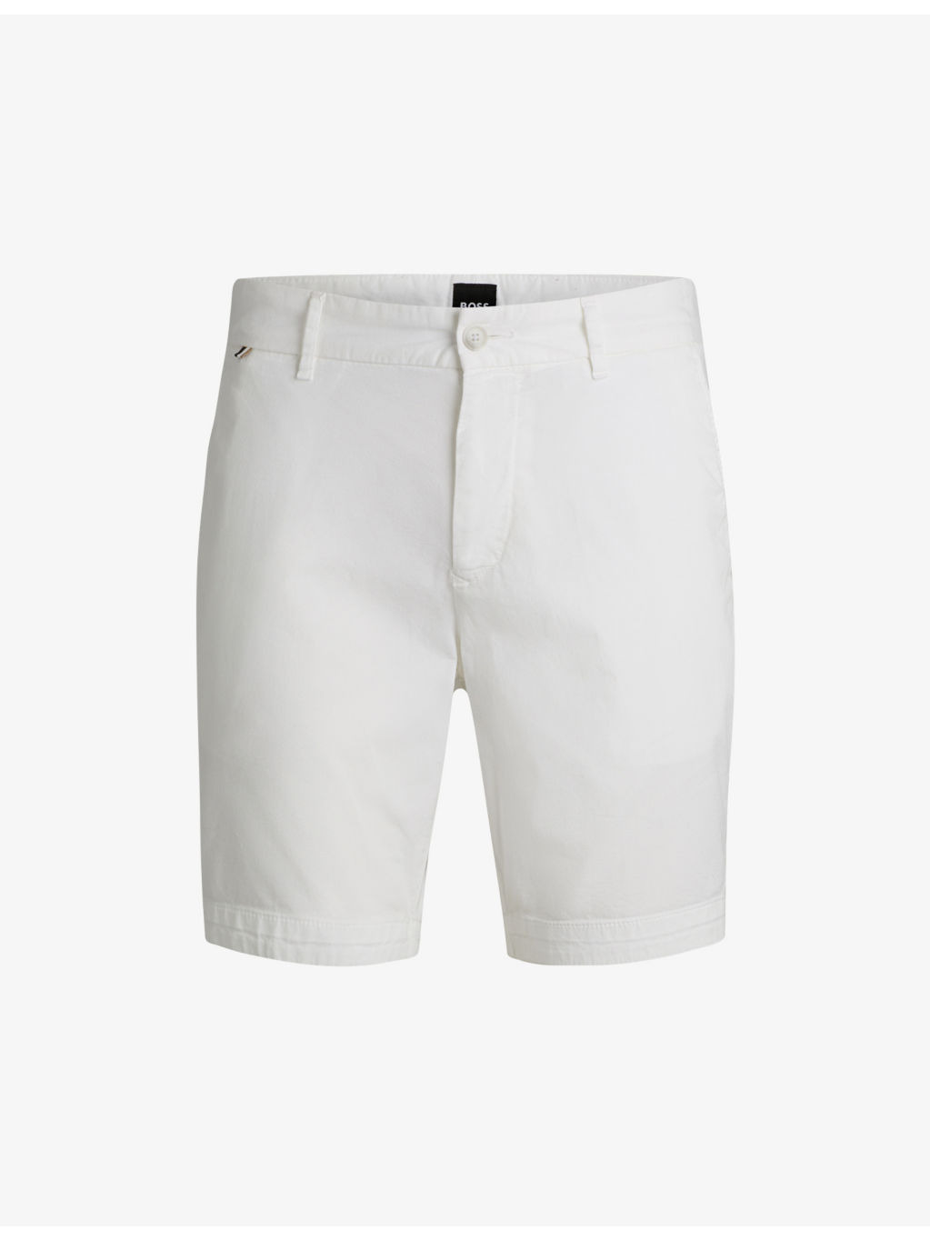 Slip-Pocket Straight-Leg Slim-Fit Stretch-Cotton Shorts - 1