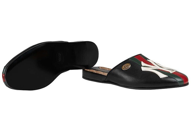(WMNS) Gucci NY Yankees x Princetown G 'Black' 536794-0G0L0-6464 - 5