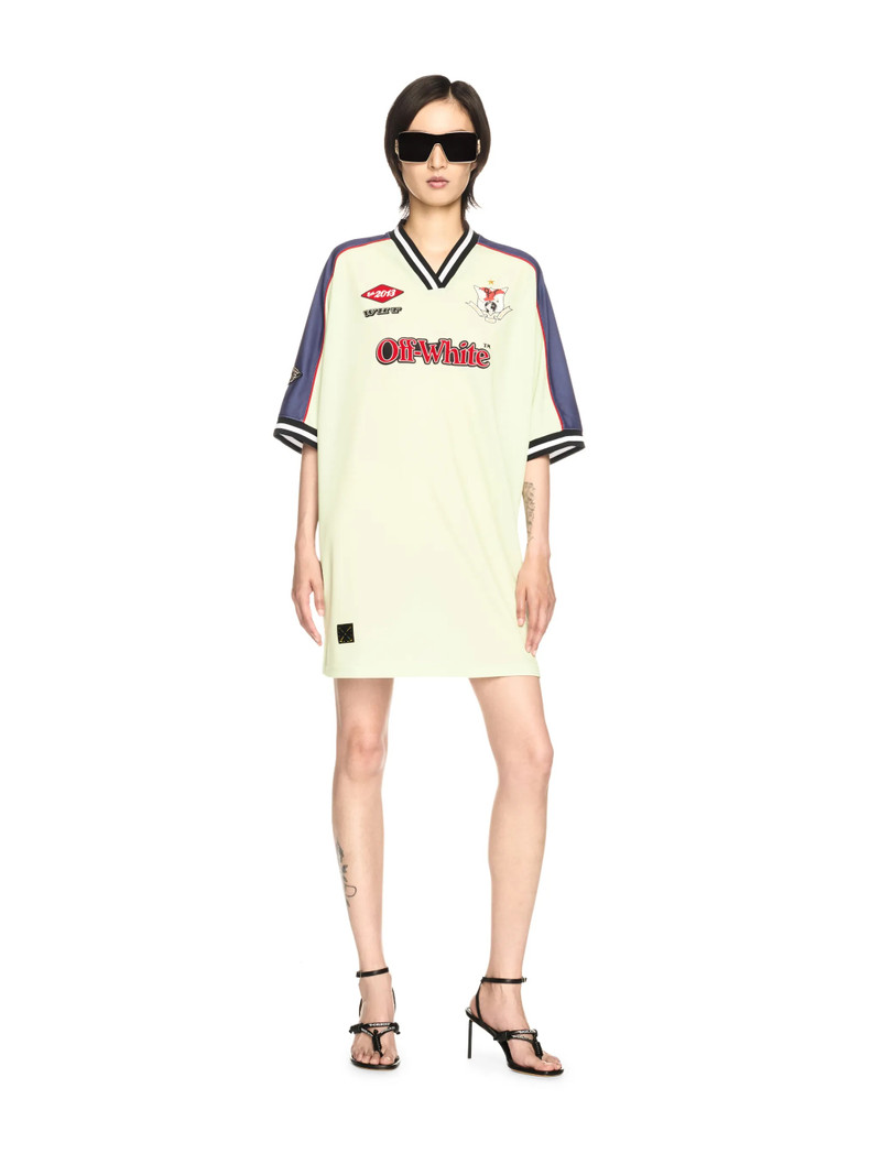 Off-White Lime/red Soccer Mini Dress outlook