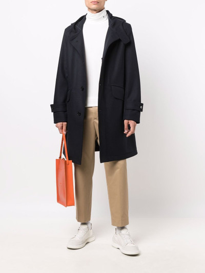 Mackintosh Kirkton hooded button-front coat outlook