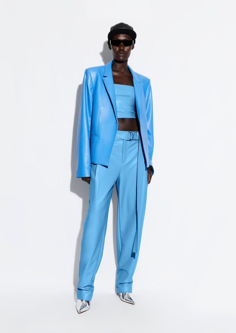 LAPOINTE Faux Leather Relaxed Blazer outlook