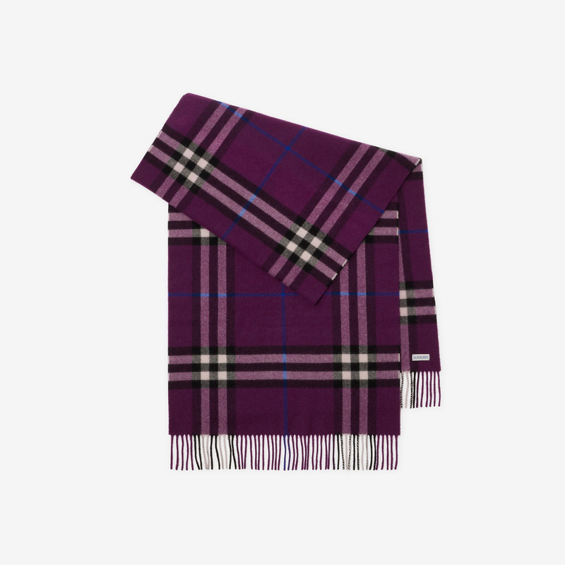 Wide Check Cashmere Scarf 1