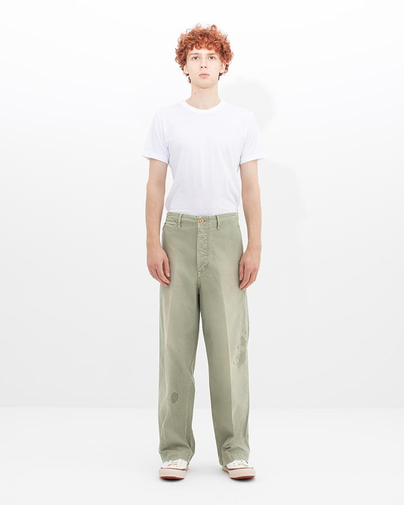 EX WIDE CHINO PANTS CRASH LT.GREEN - 3