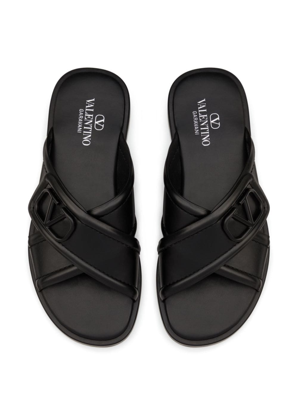 VLogo Signature leather sandals - 4