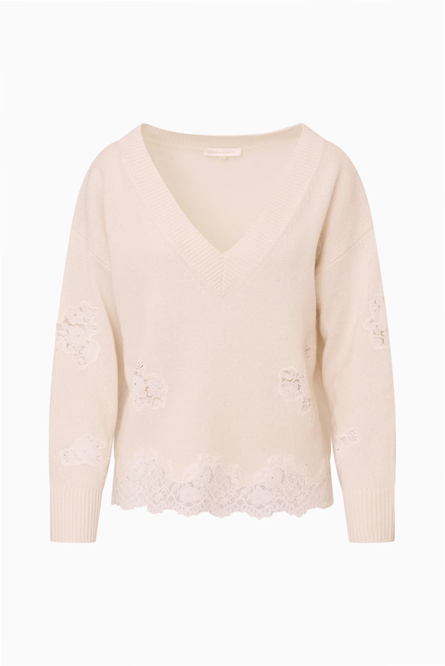 Ardena Wool Sweater with Lace - 1