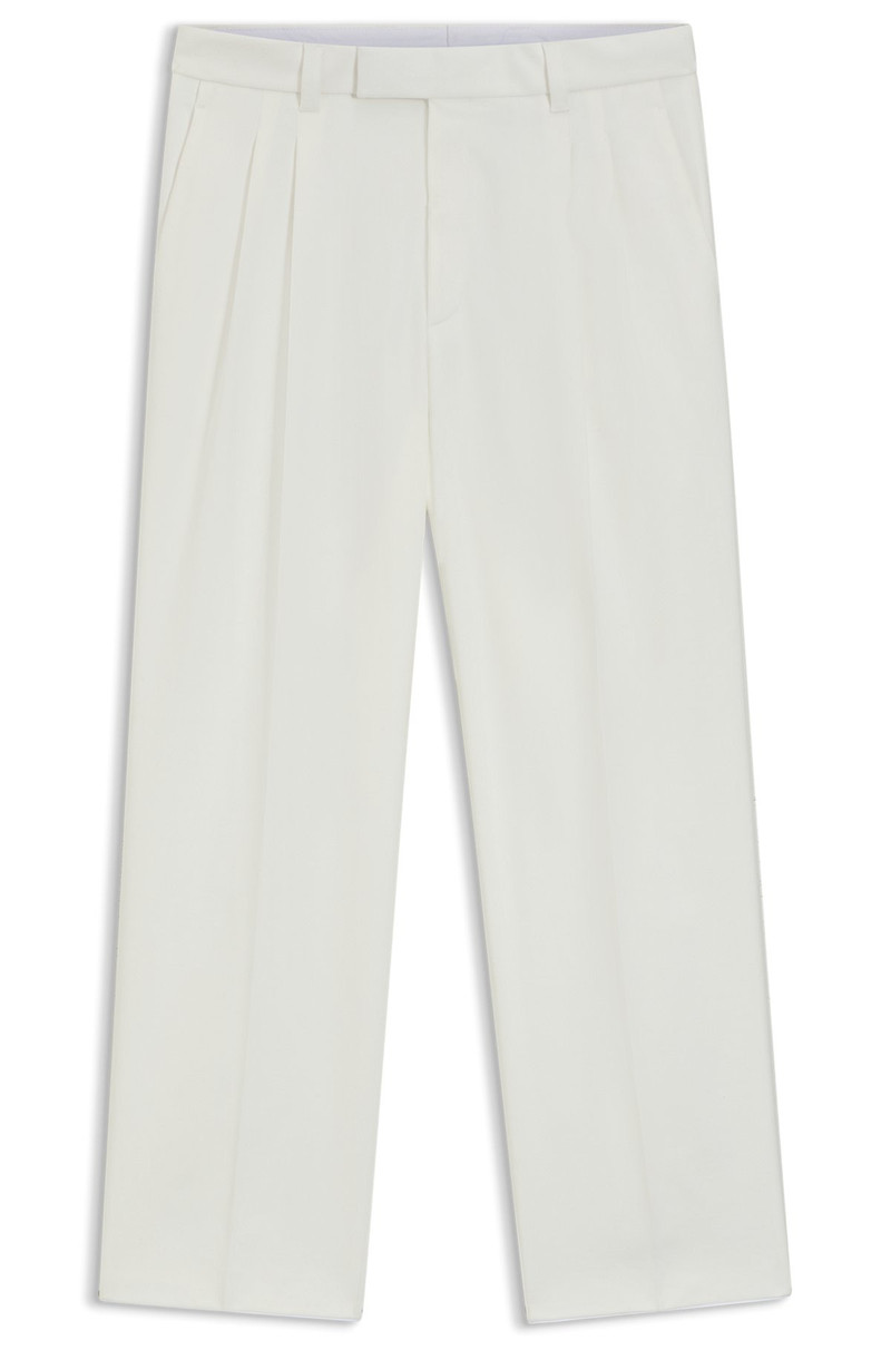 RELAXED-FIT TROUSERS IN MERCERISED STRETCH COTTON 1