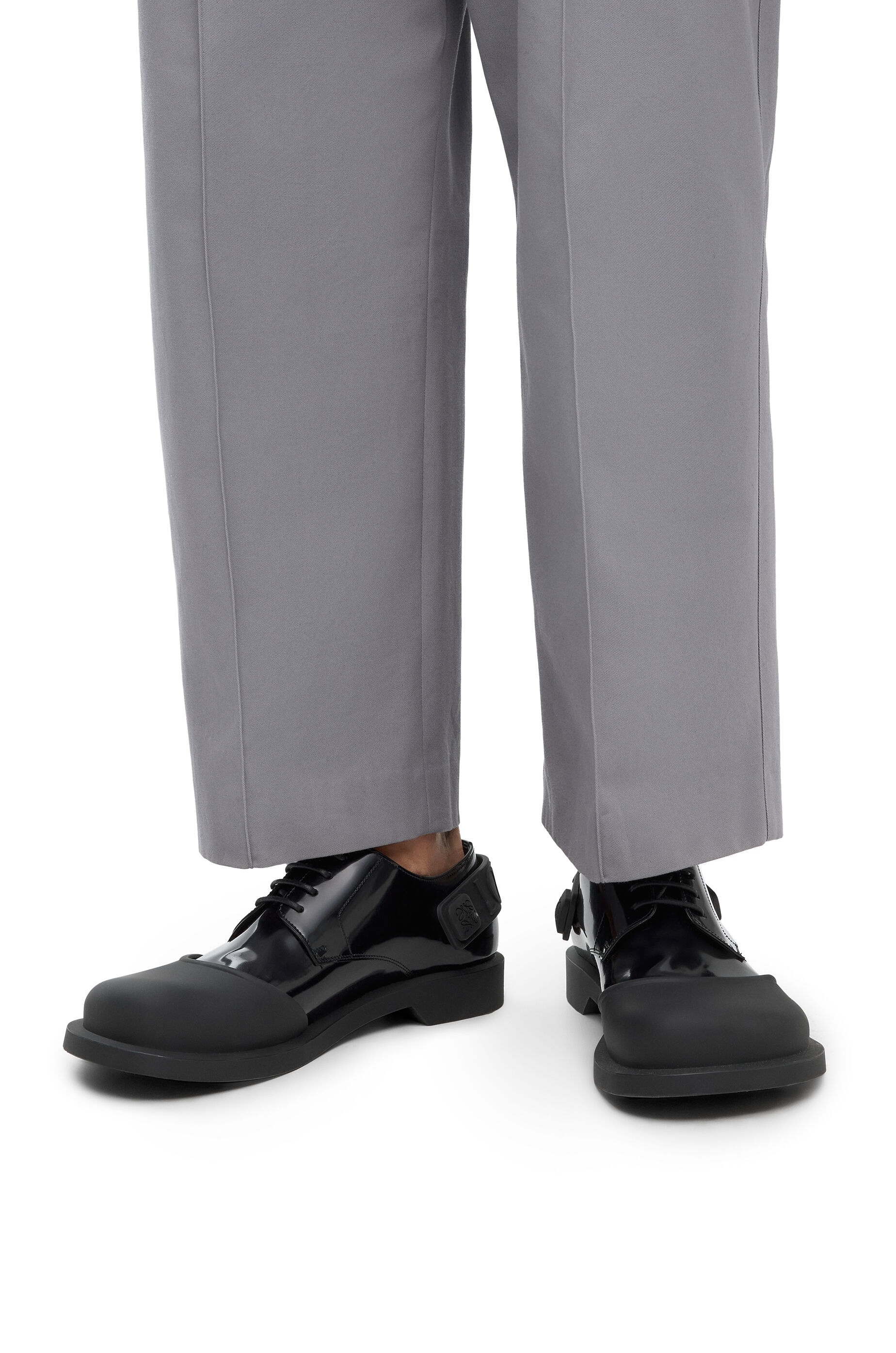 Derby shoe in rubber and brushed-off calfskin - 2