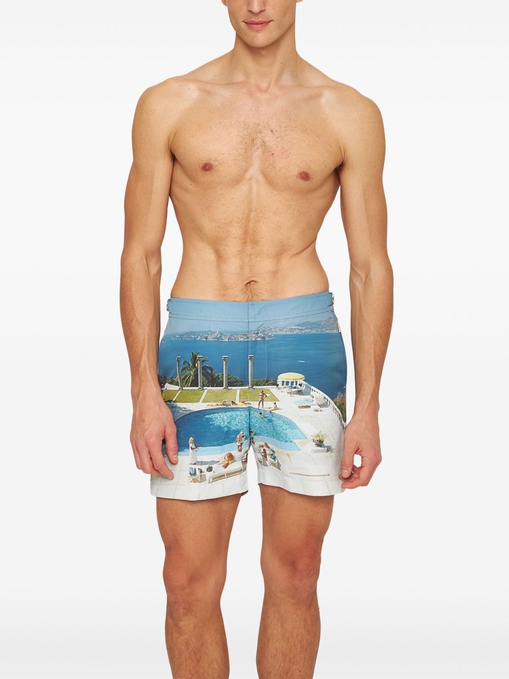 Bulldog Photographic-print swim shorts - 3