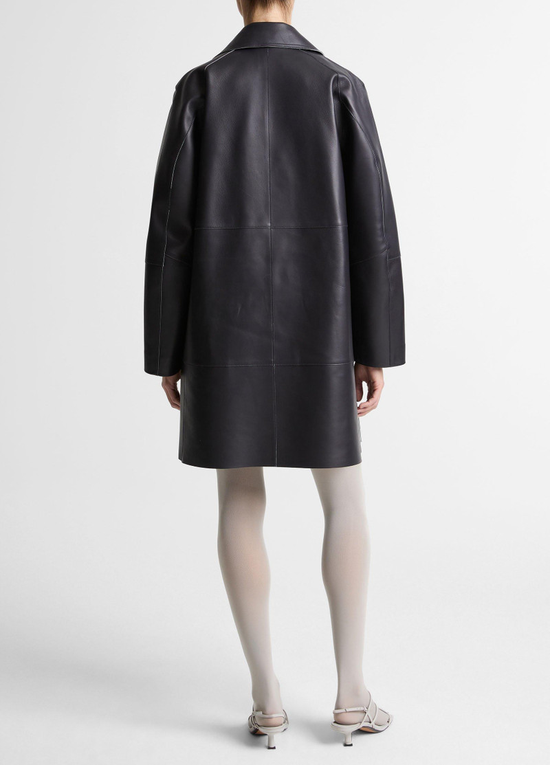 Vince Bonded Leather Coat outlook