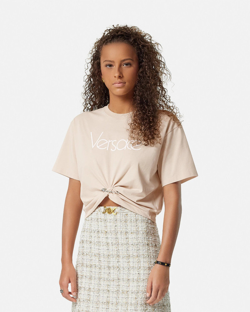 1978 Re-Edition Logo Safety Pin Crop T-Shirt 4