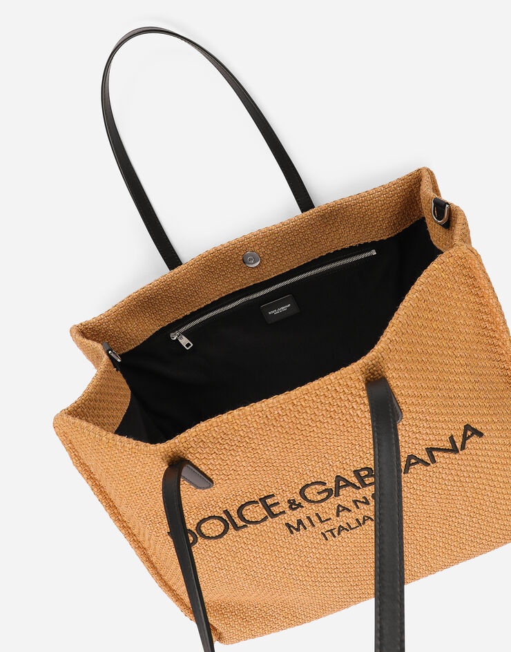 Branded raffia shopper - 5