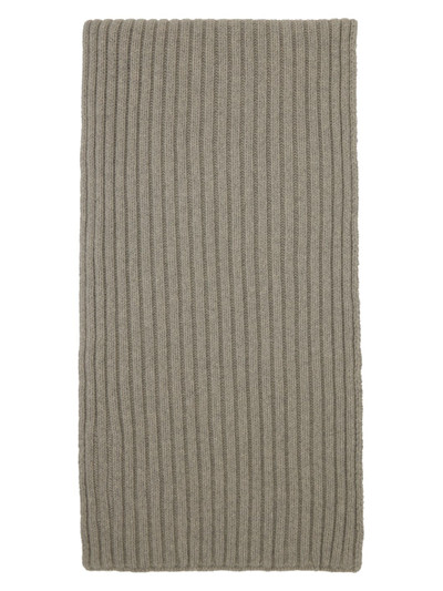 Rick Owens Gray Ribbed Scarf outlook