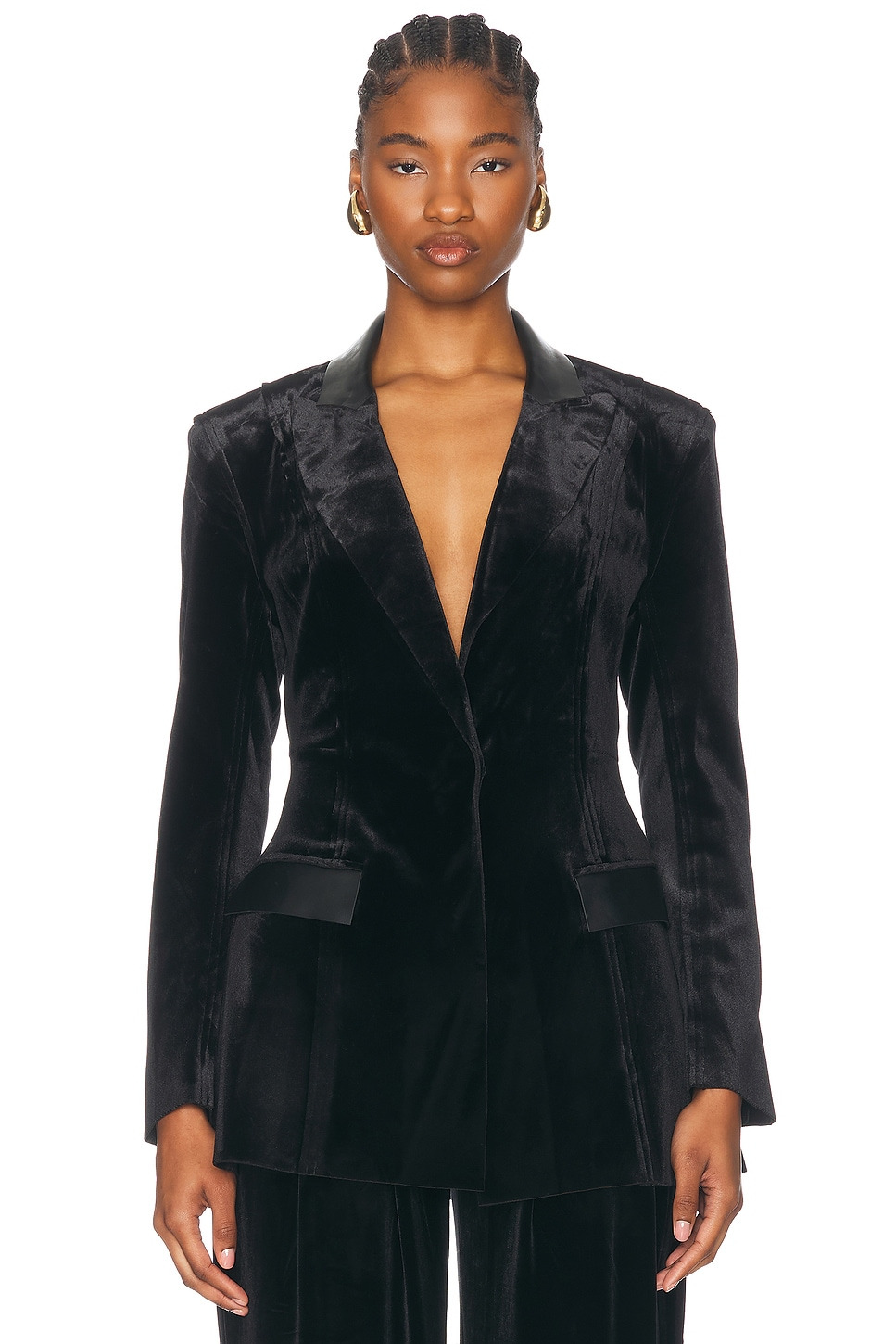 Single Breasted Boyfriend Fit Riding Jacket - 1