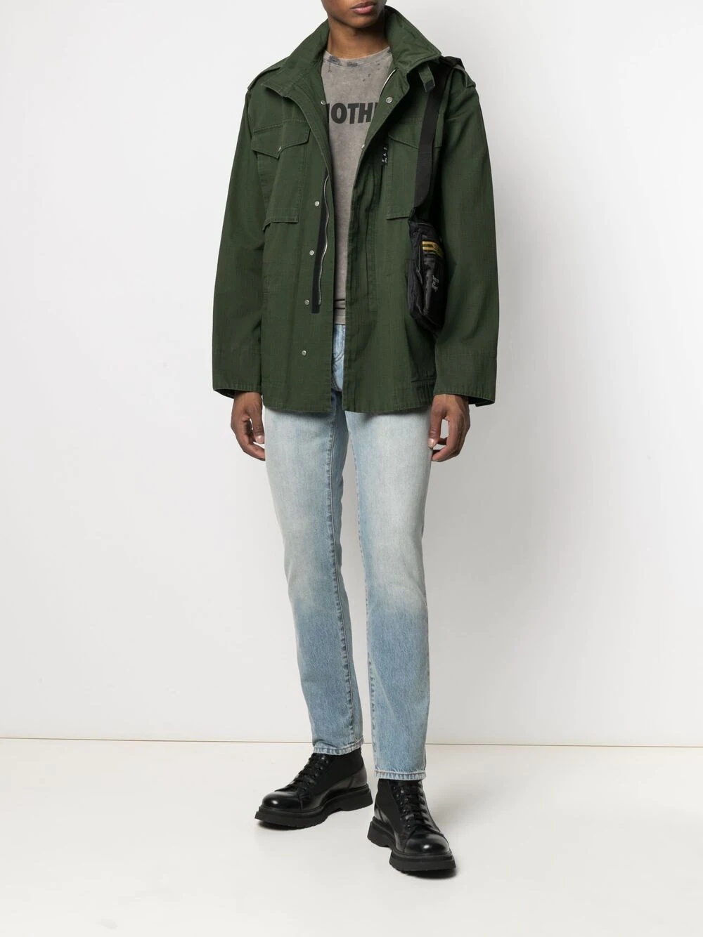 Arrows-motif hooded jacket - 2