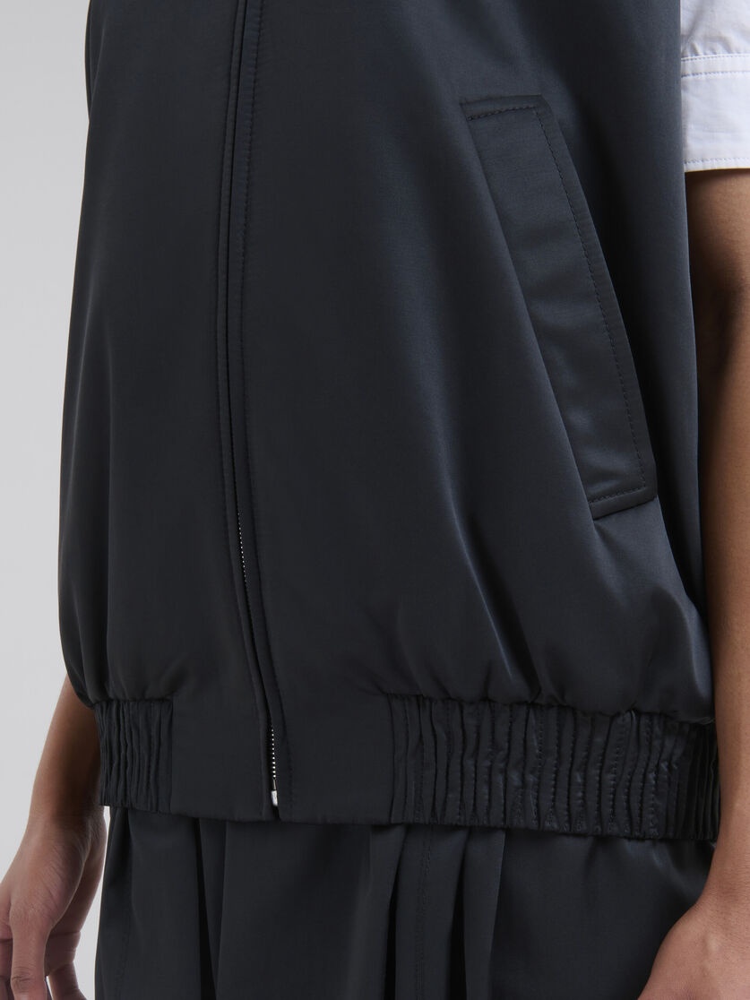 TAFFETA BOMBER VEST WITH MARNI SYMBOL - 5