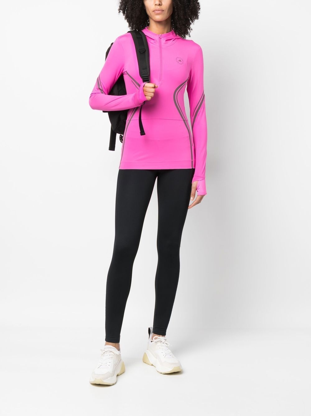 zipped logo long-sleeve top - 2