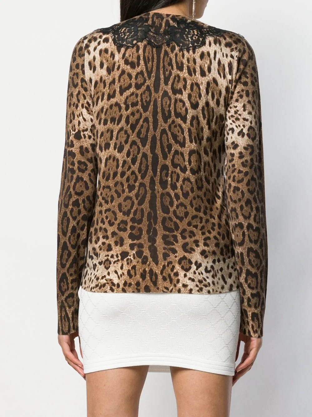 leopard print cardigan - 4