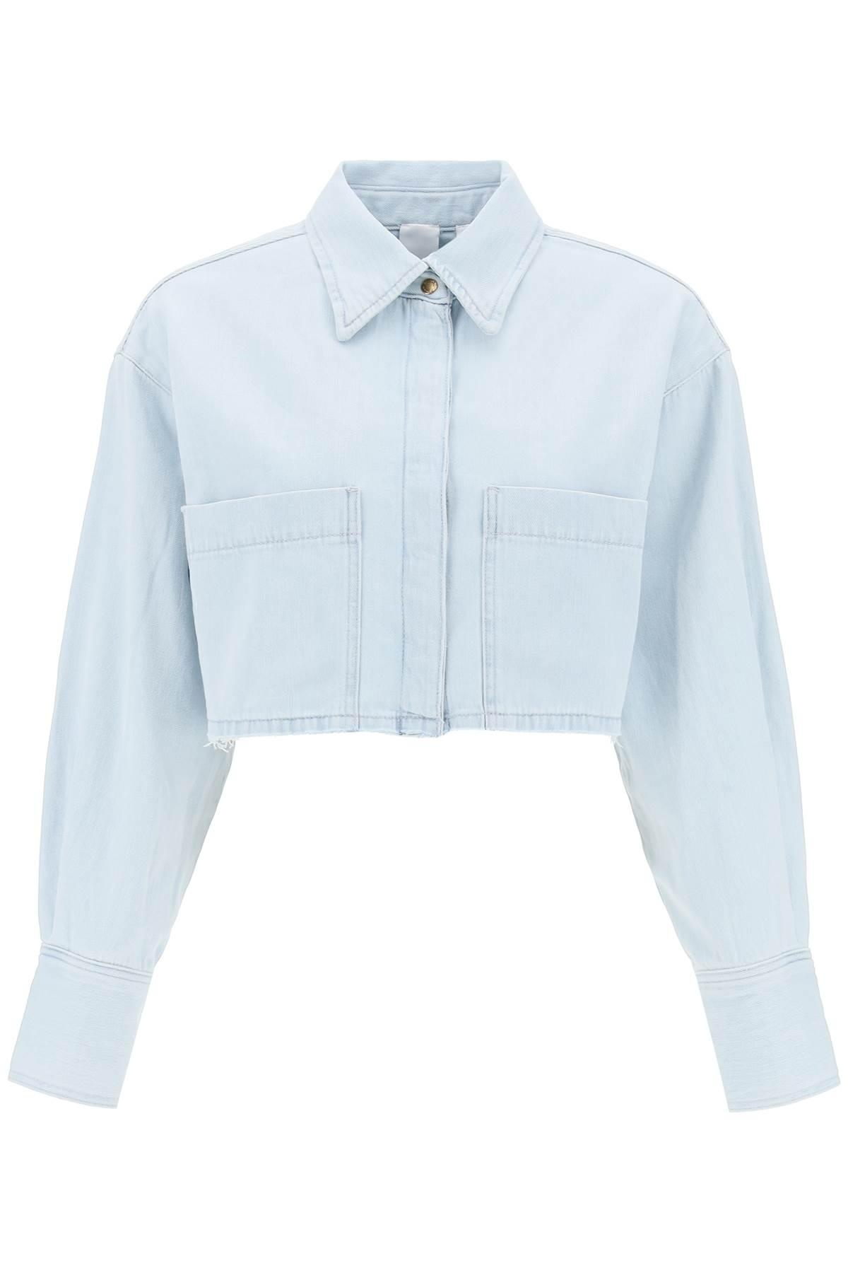 PINKO - Pergusa cropped denim shirt - 1