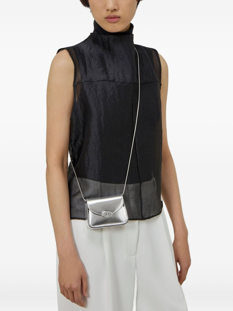 Mulberry mini Lana metallic flap cross body bag outlook