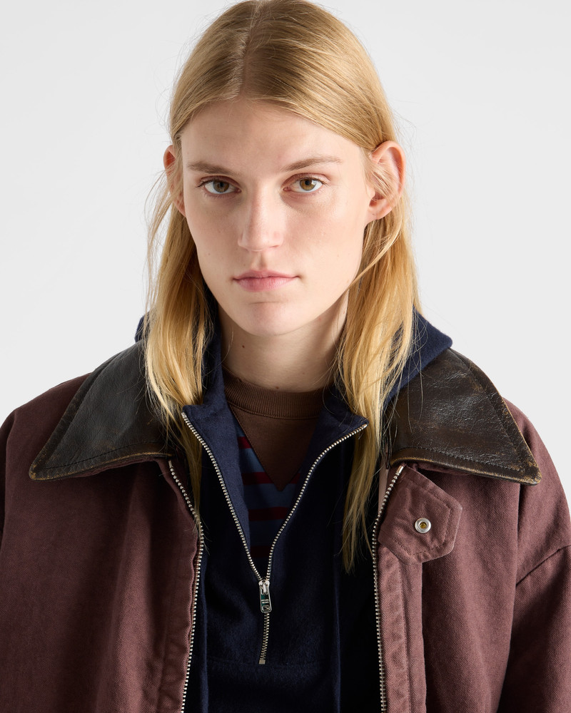 Fleece and jersey hoodie 4