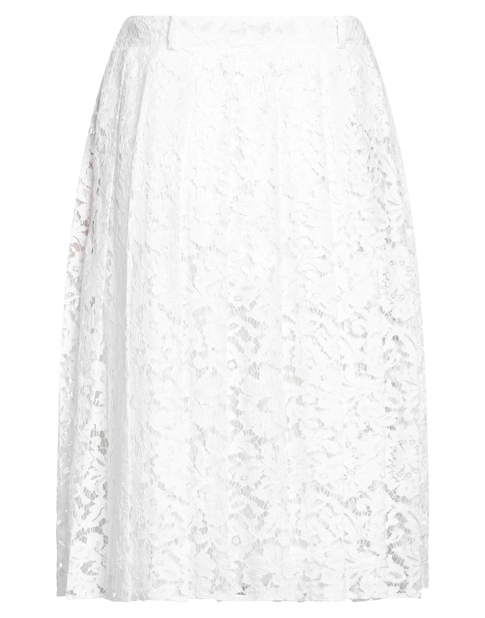 White Women's Midi Skirt - 2