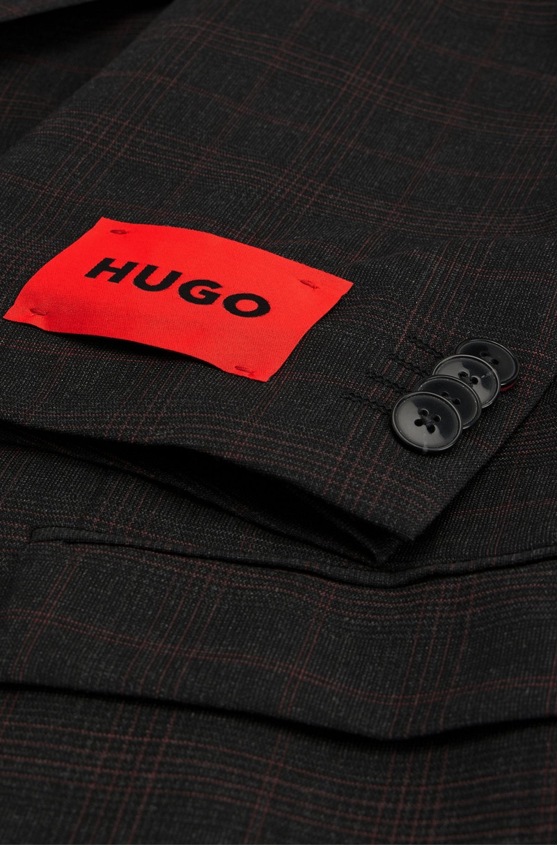 SLIM-FIT THREE-PIECE SUIT IN A CHECKED WOOL BLEND 10