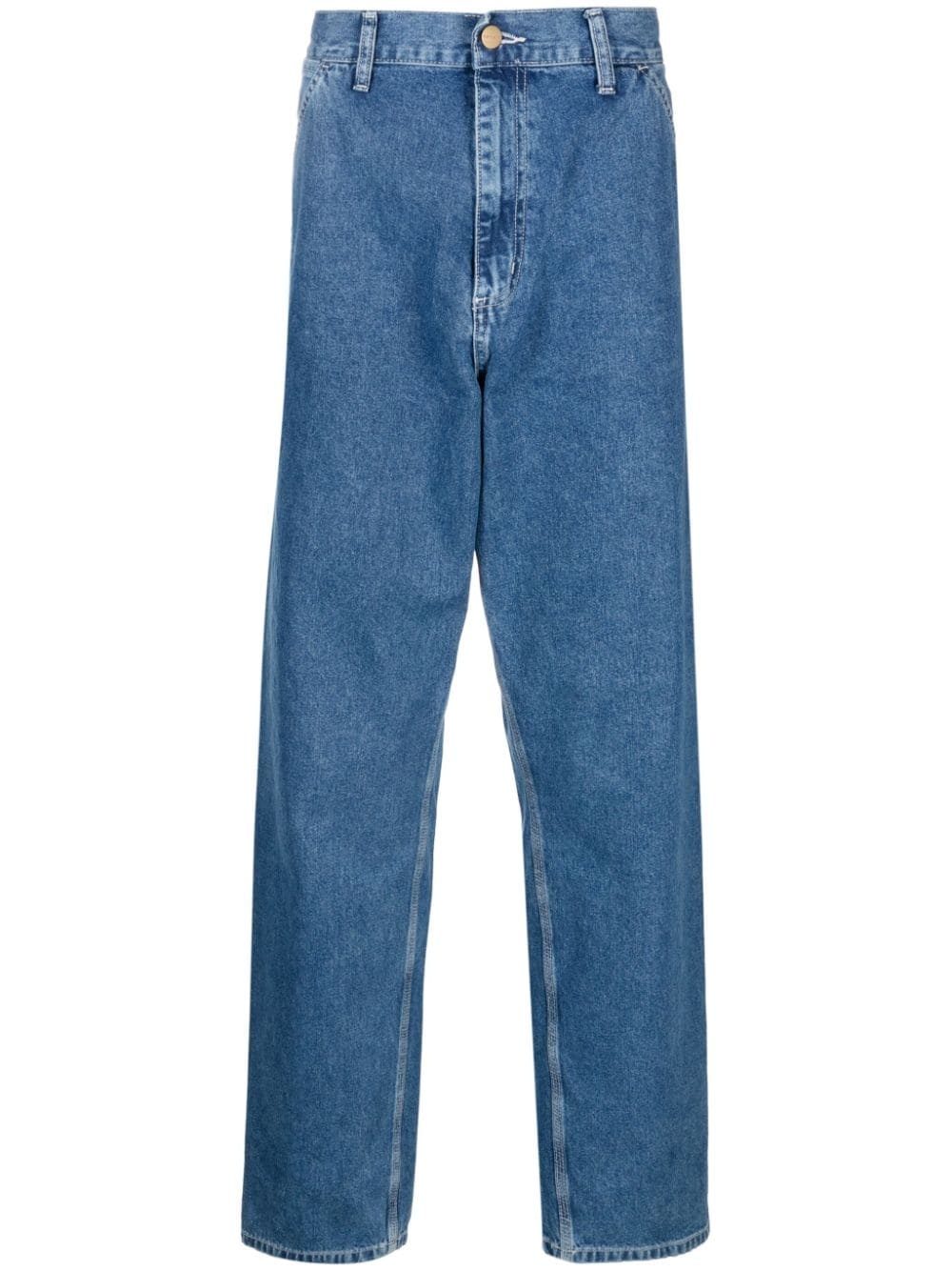 Simple mid-rise straight-leg jeans - 1