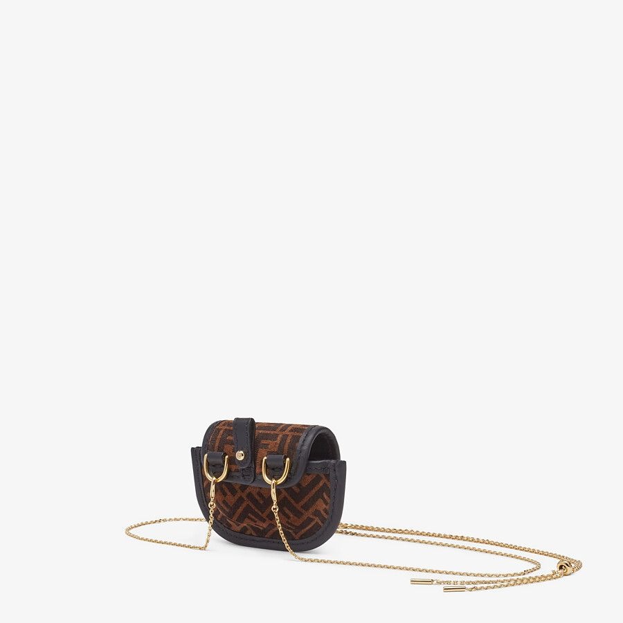 Brown leather charm - 2