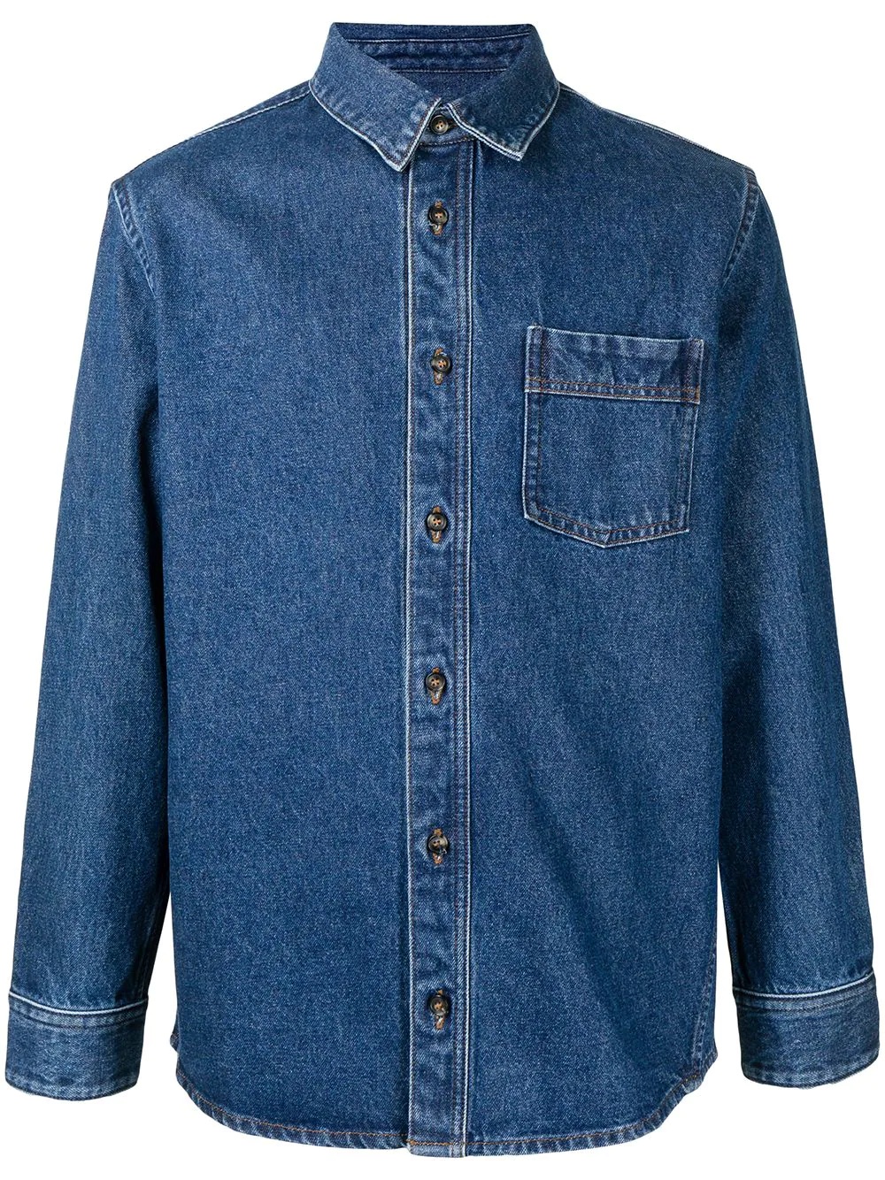 long-sleeve denim shirt - 1