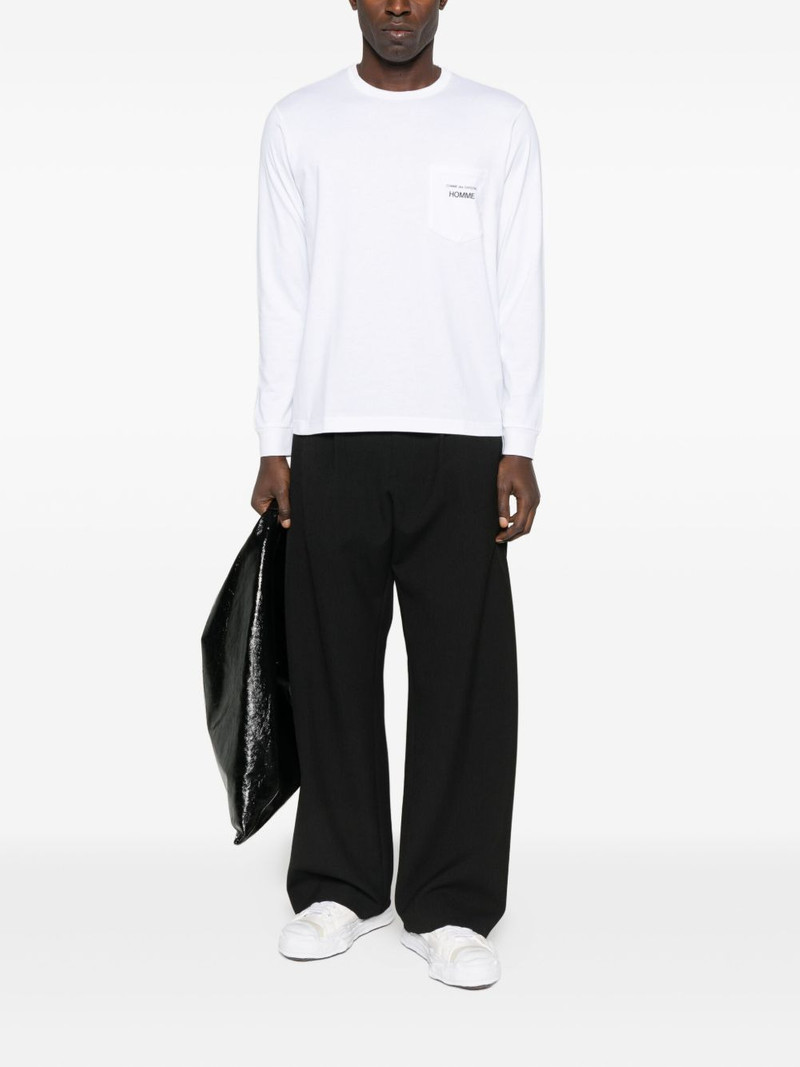 Comme des Garçons Homme logo-print long-sleeve T-shirt outlook