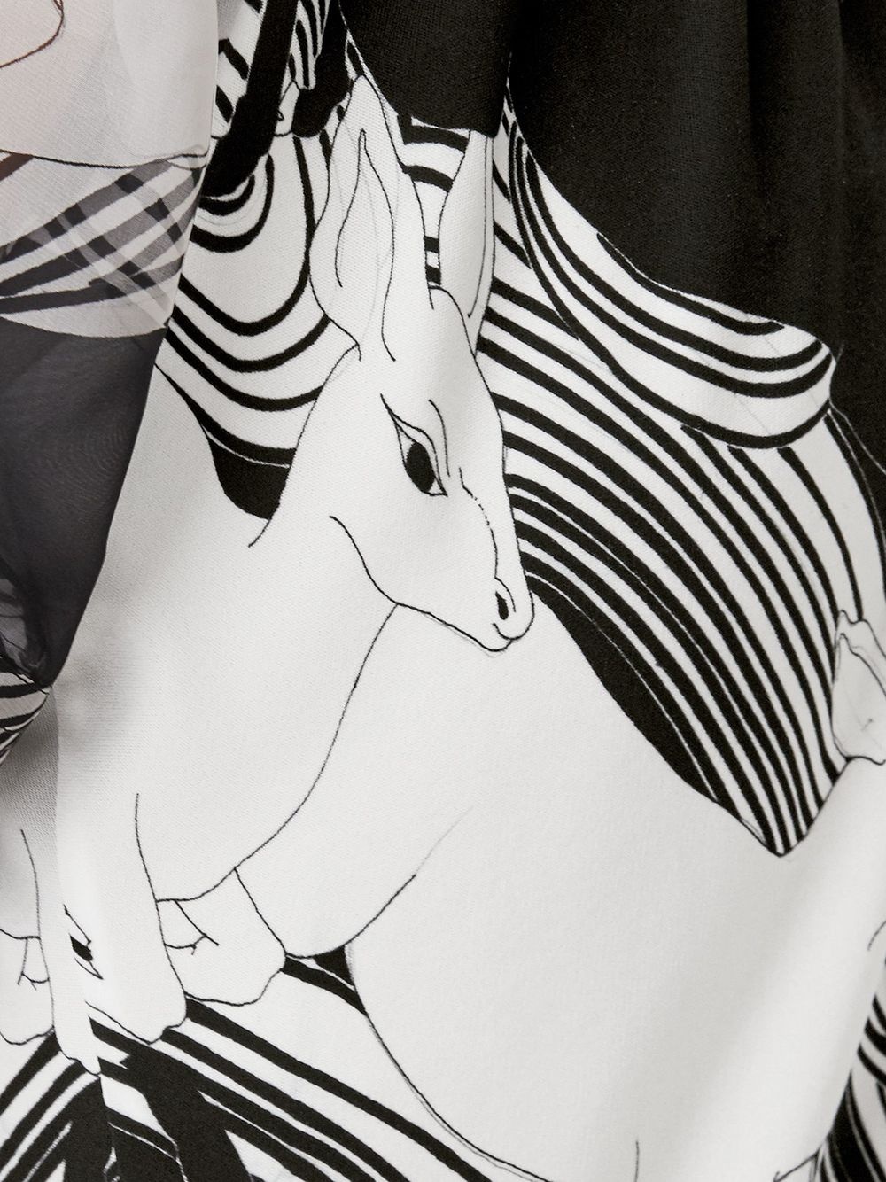 abstract deer print skirt - 10