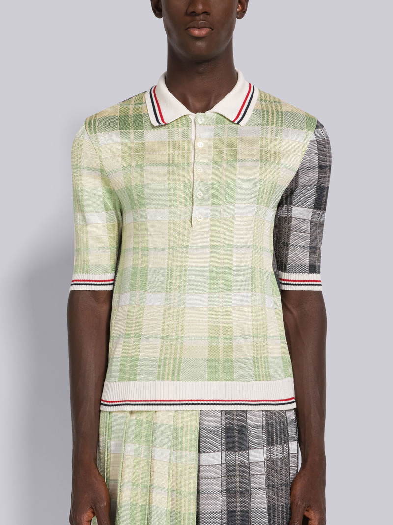 FUN-MIX COTTON SILK MADRAS SHORT 소매 POLO - 1