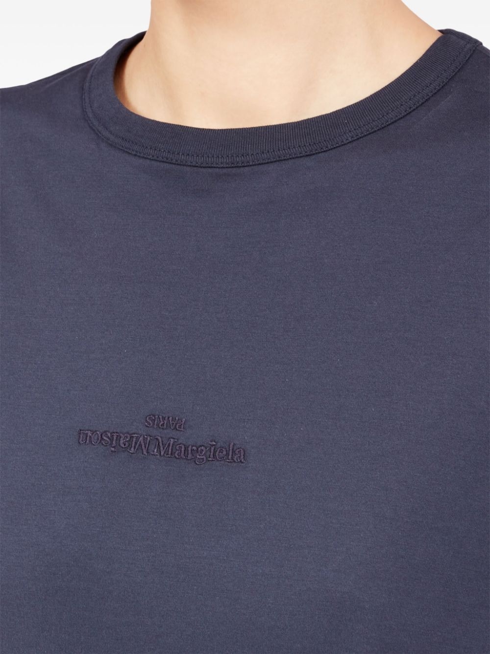 logo-embroidered cotton T-shirt - 7