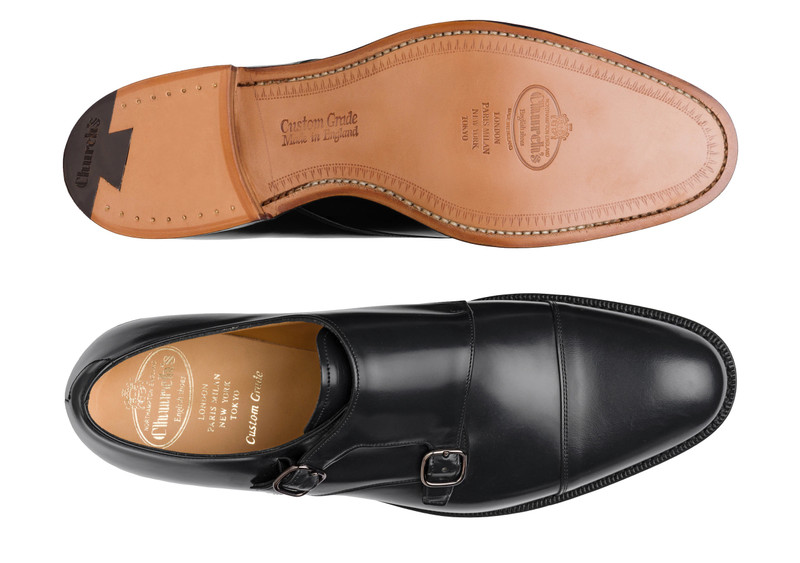 Detroit Polished Binder Monk Strap Black 3