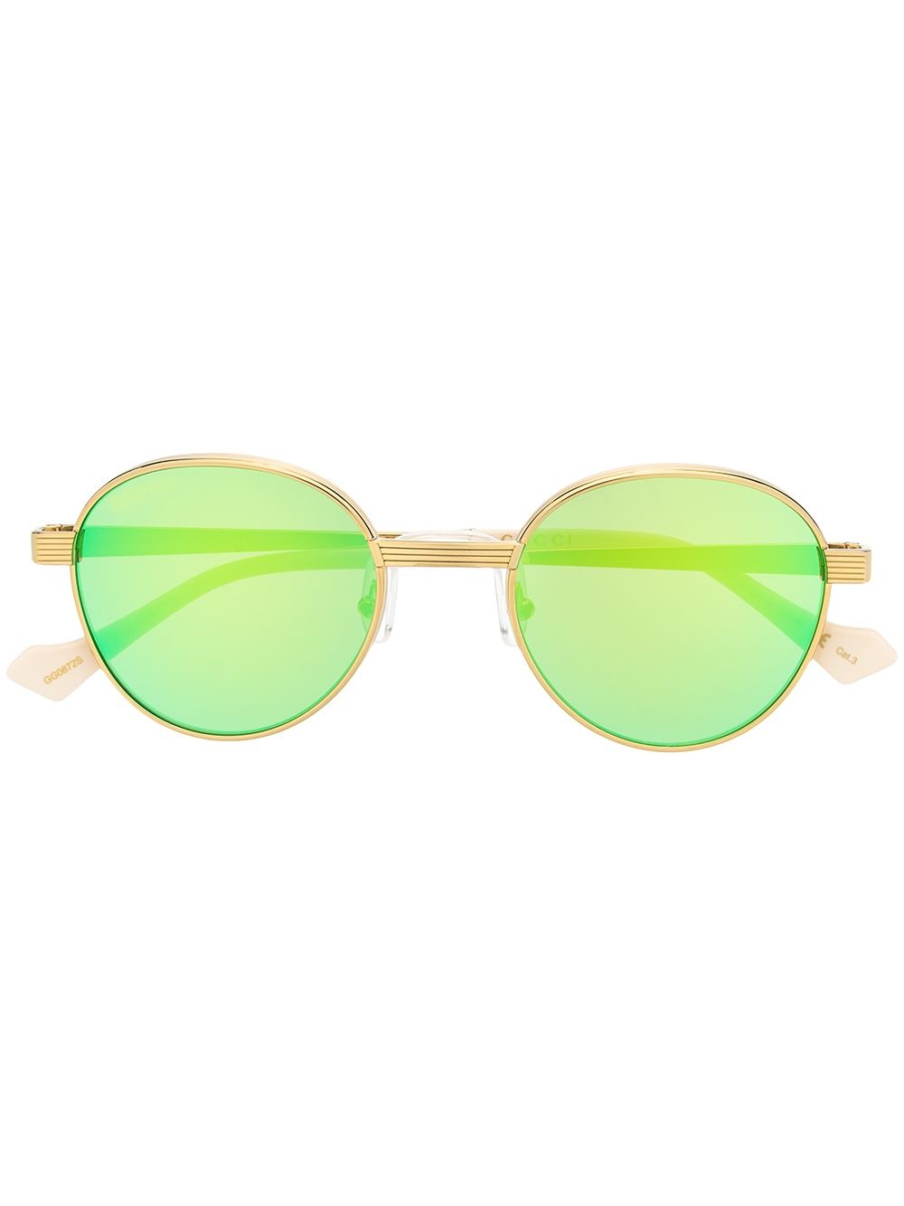 mirrored round-frame sunglasses - 1