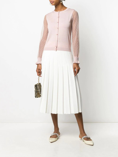 REDValentino point d'Esprit tulle cardigan outlook