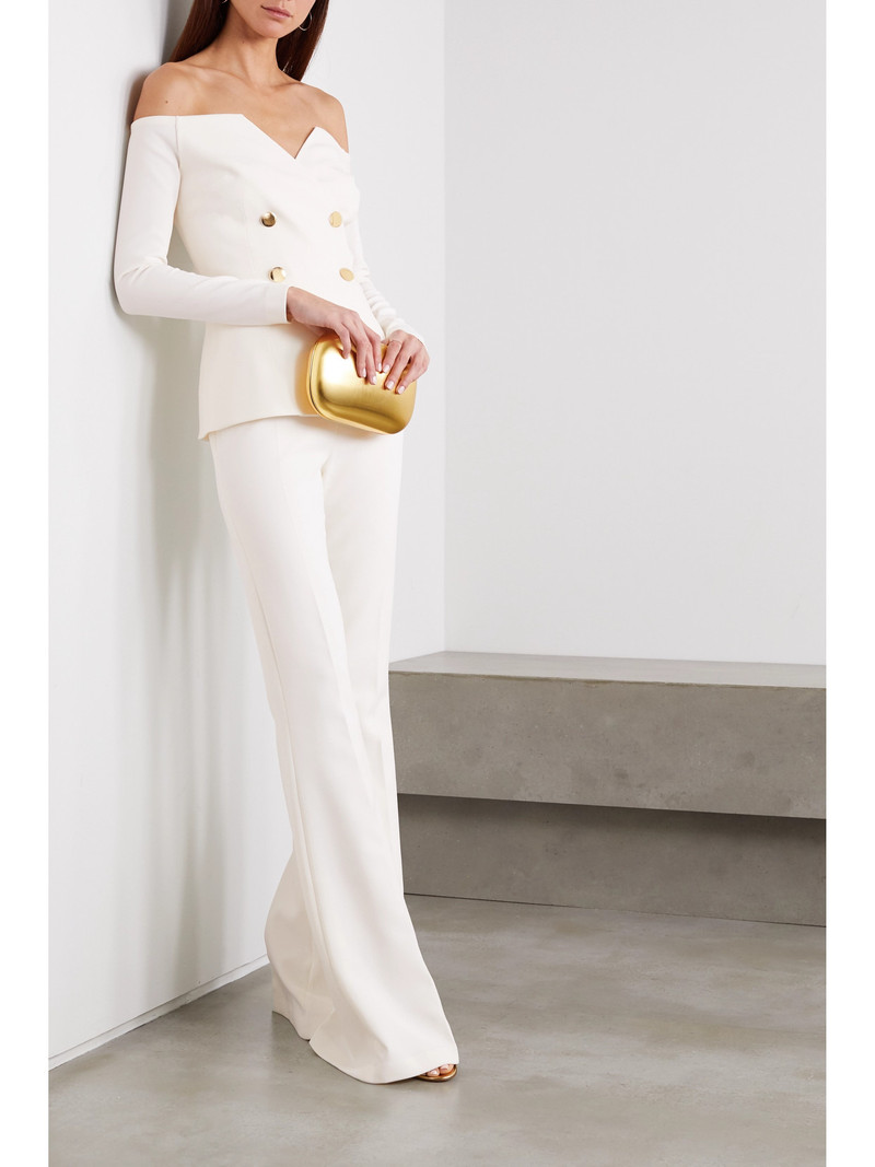 Safiyaa Off-the-shoulder Double-breasted Crepe Top outlook