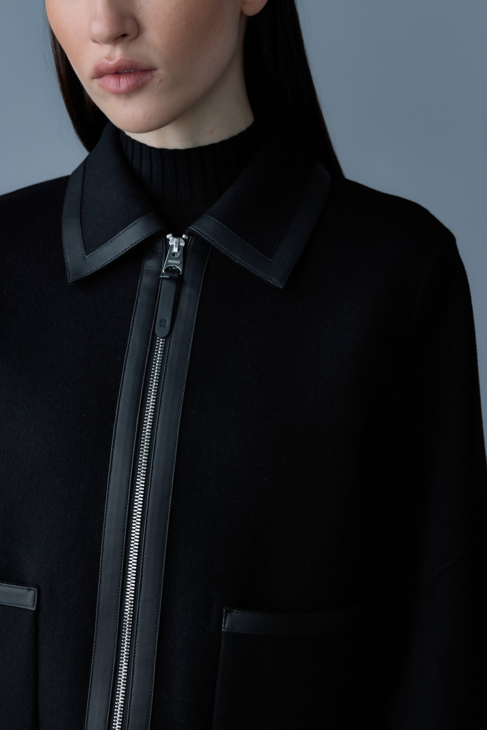 SOLANA Double-Face Wool balloon sleeved short jacket - 5