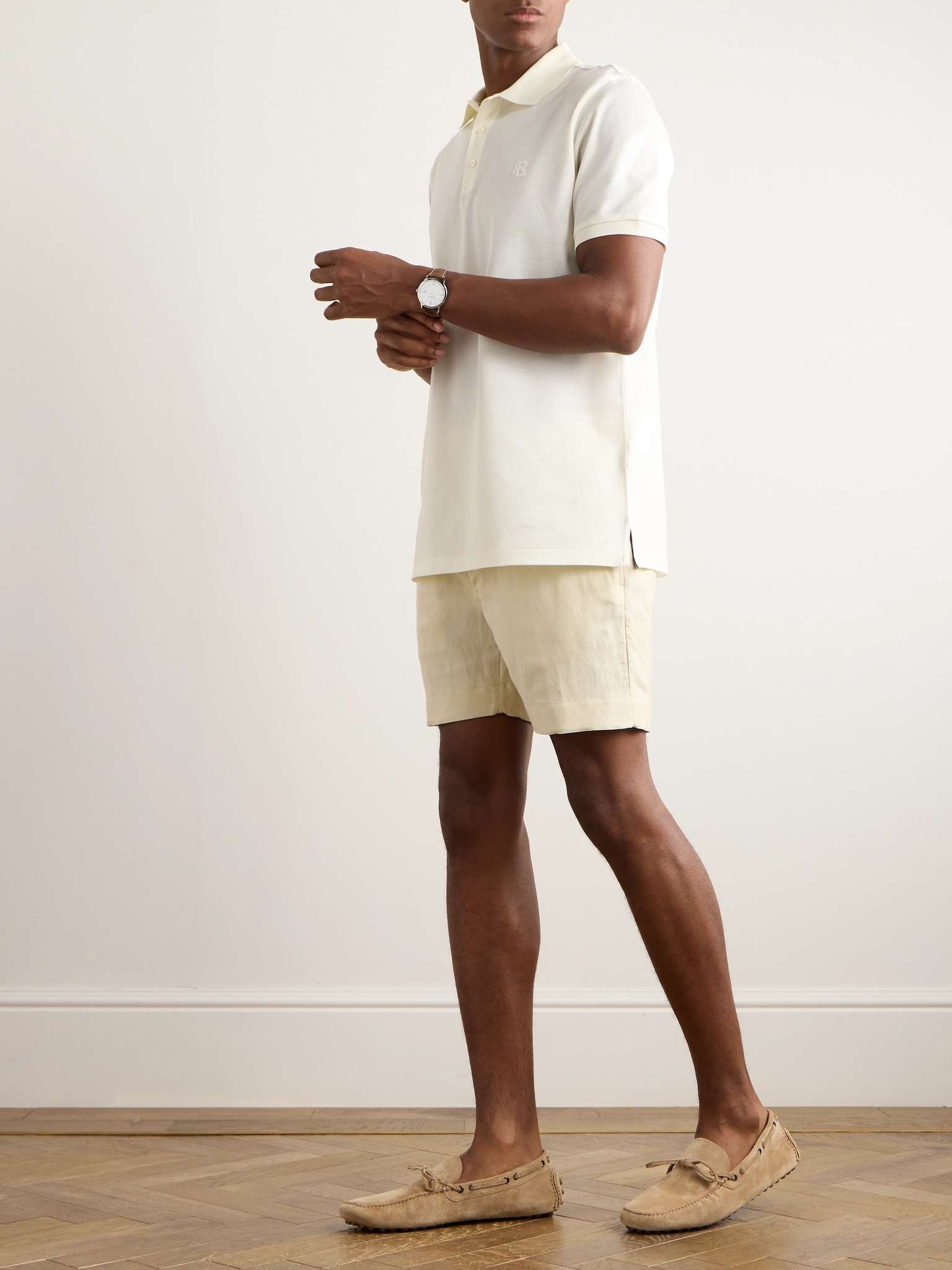 Dorset Straight-Leg Silk and Linen-Blend Drawstring Shorts - 2