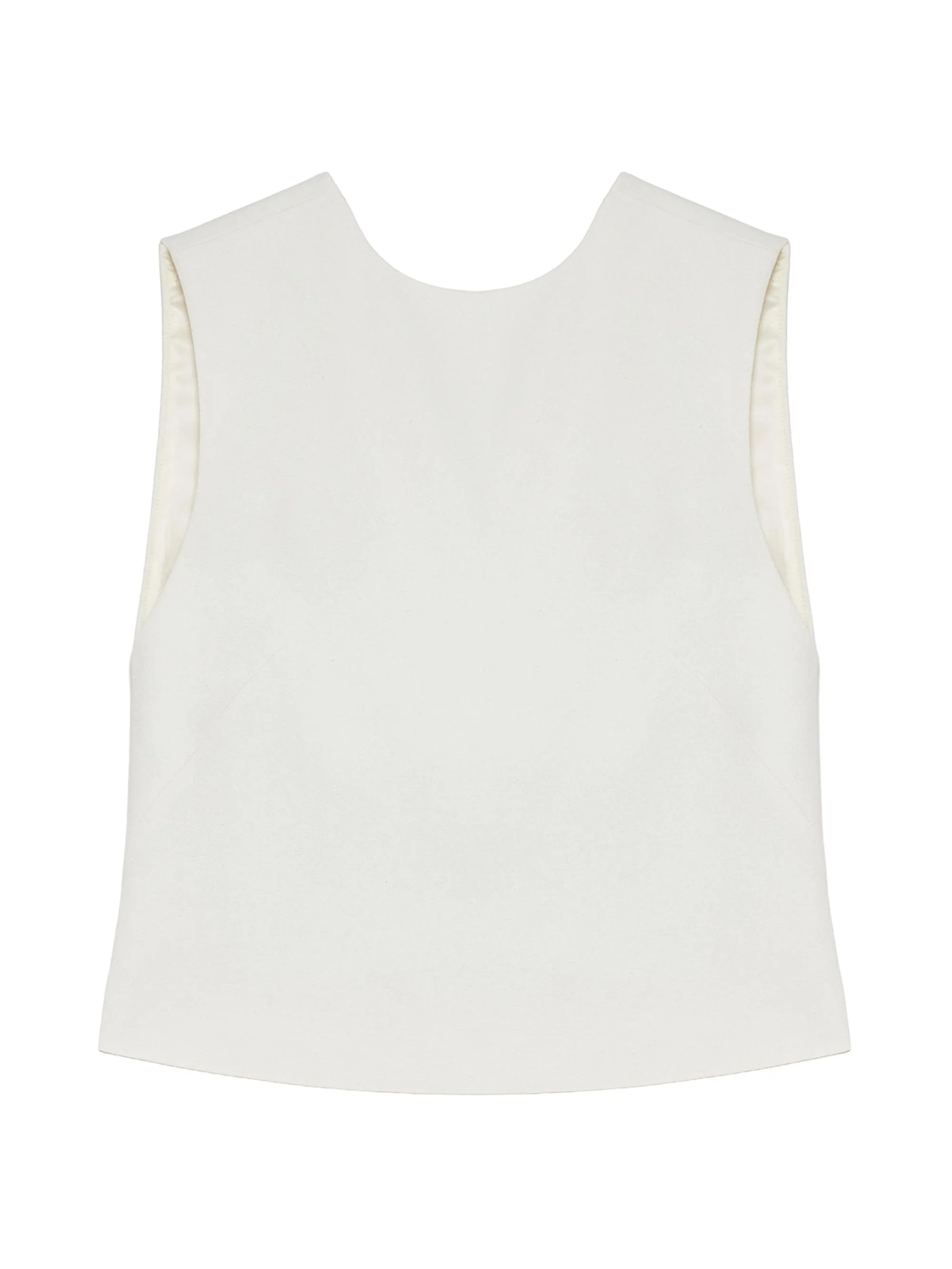 Women's Milli Round Neck Sleeveless Top - White - 1