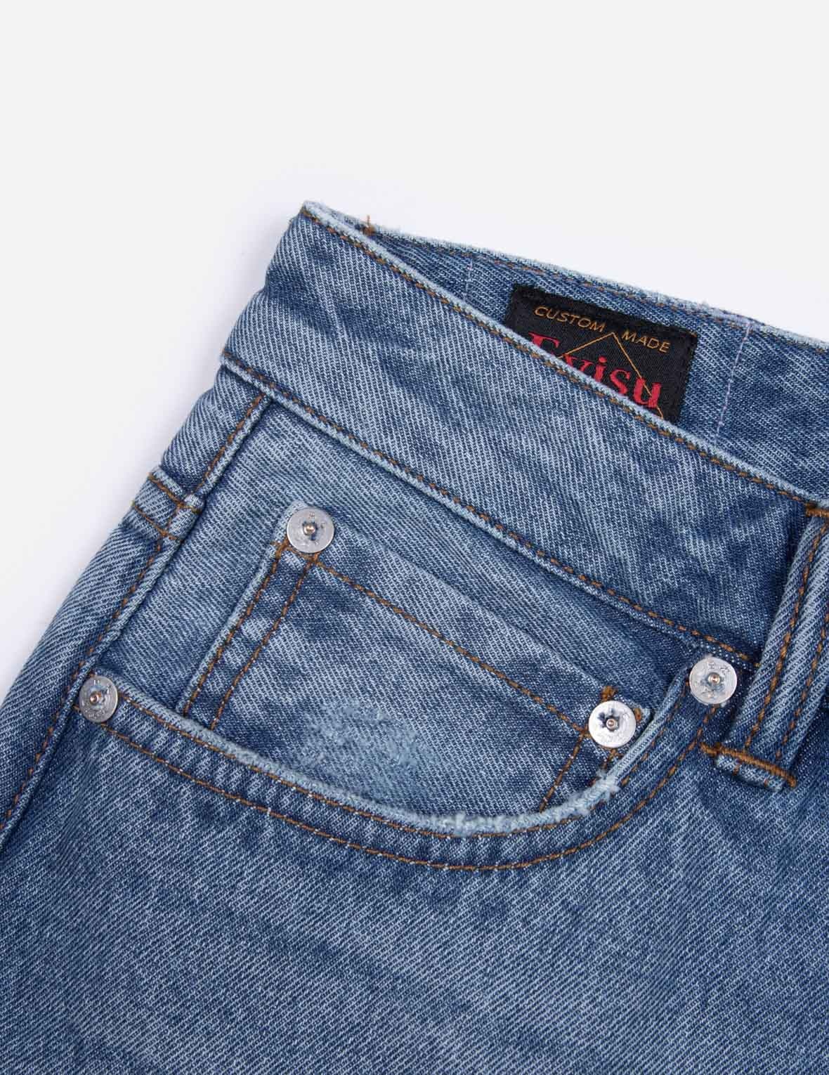 SEAGULL AND HEART EMBOSSED FASHION FIT JEANS - 9