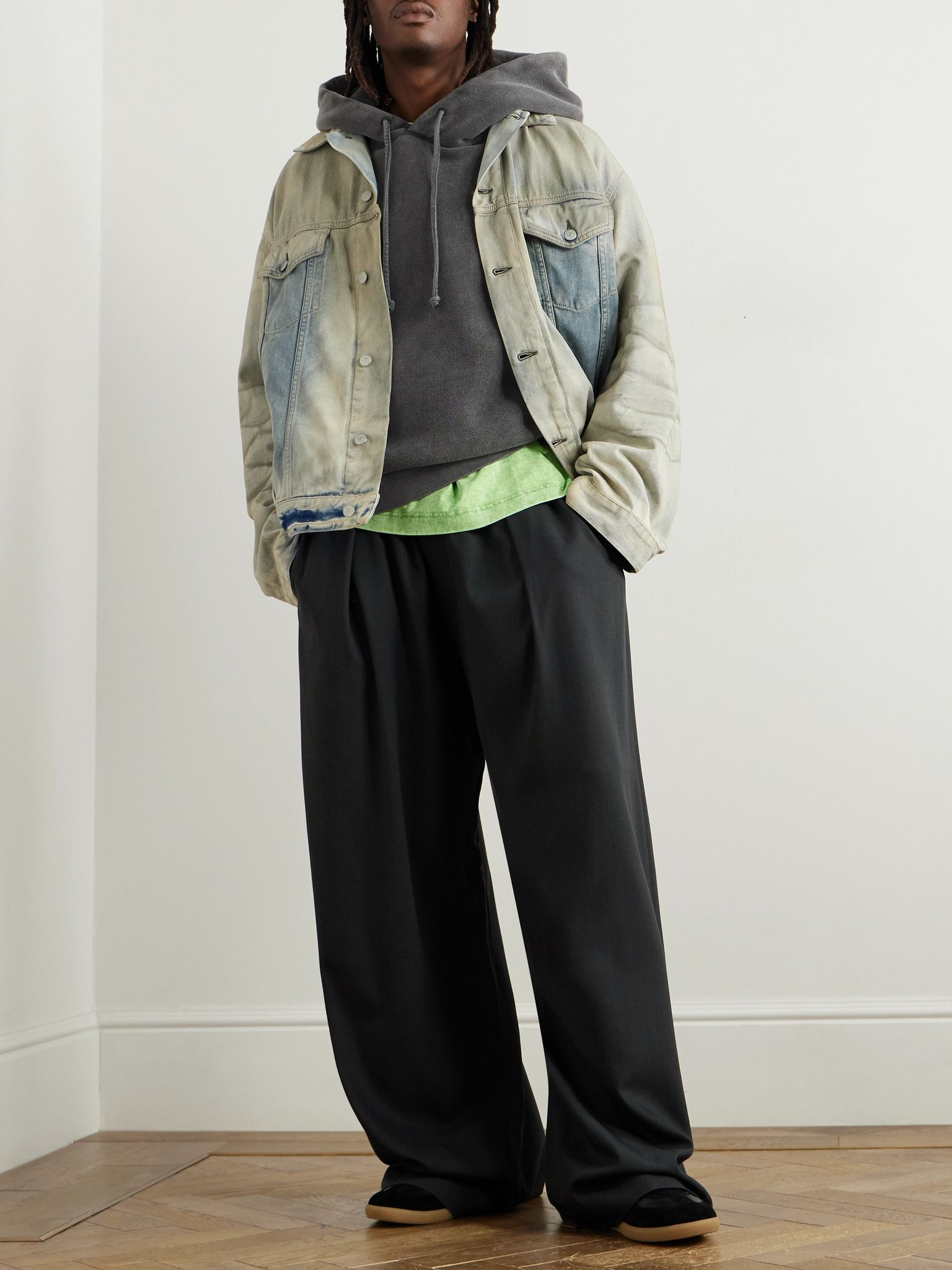 Fester H Cotton-Jersey Hoodie Gray - 2