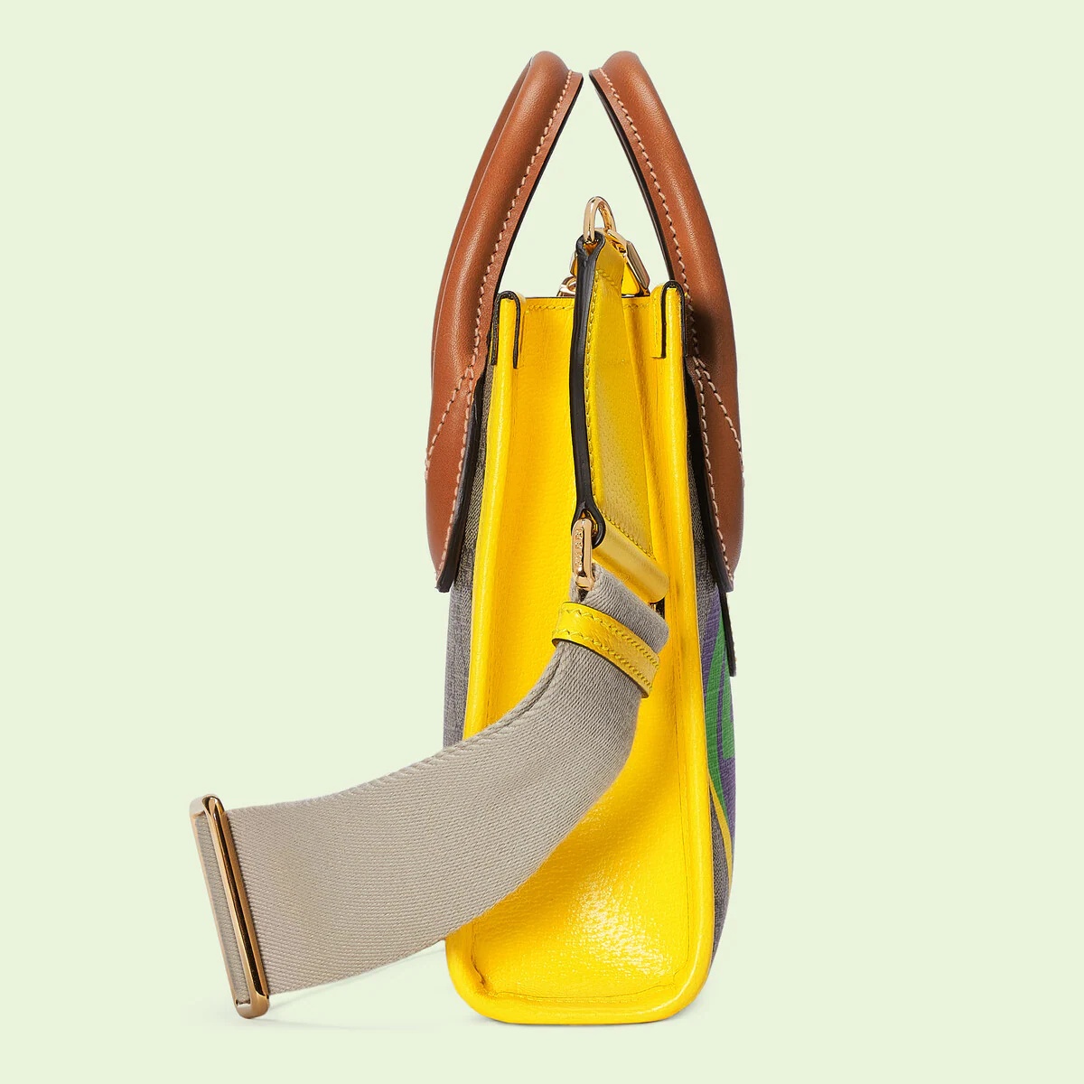 Mini tote bag with Interlocking G heart print - 6