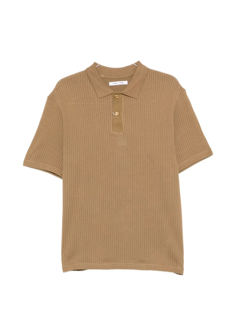 Sajase button knitted polo shirt - 1