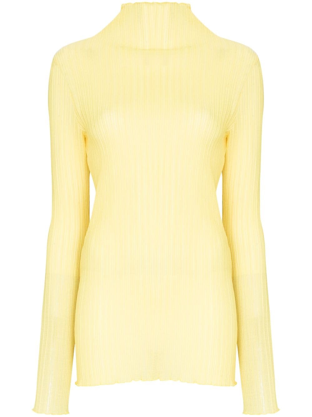 lettuce hem turtleneck top - 1