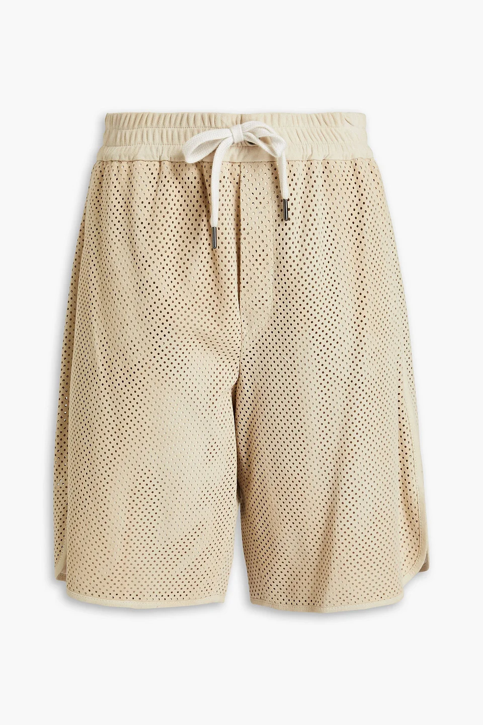 Perforated suede shorts - 1